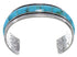Turquoise Inlay Sterling Silver Cuff Bracelet EX41616